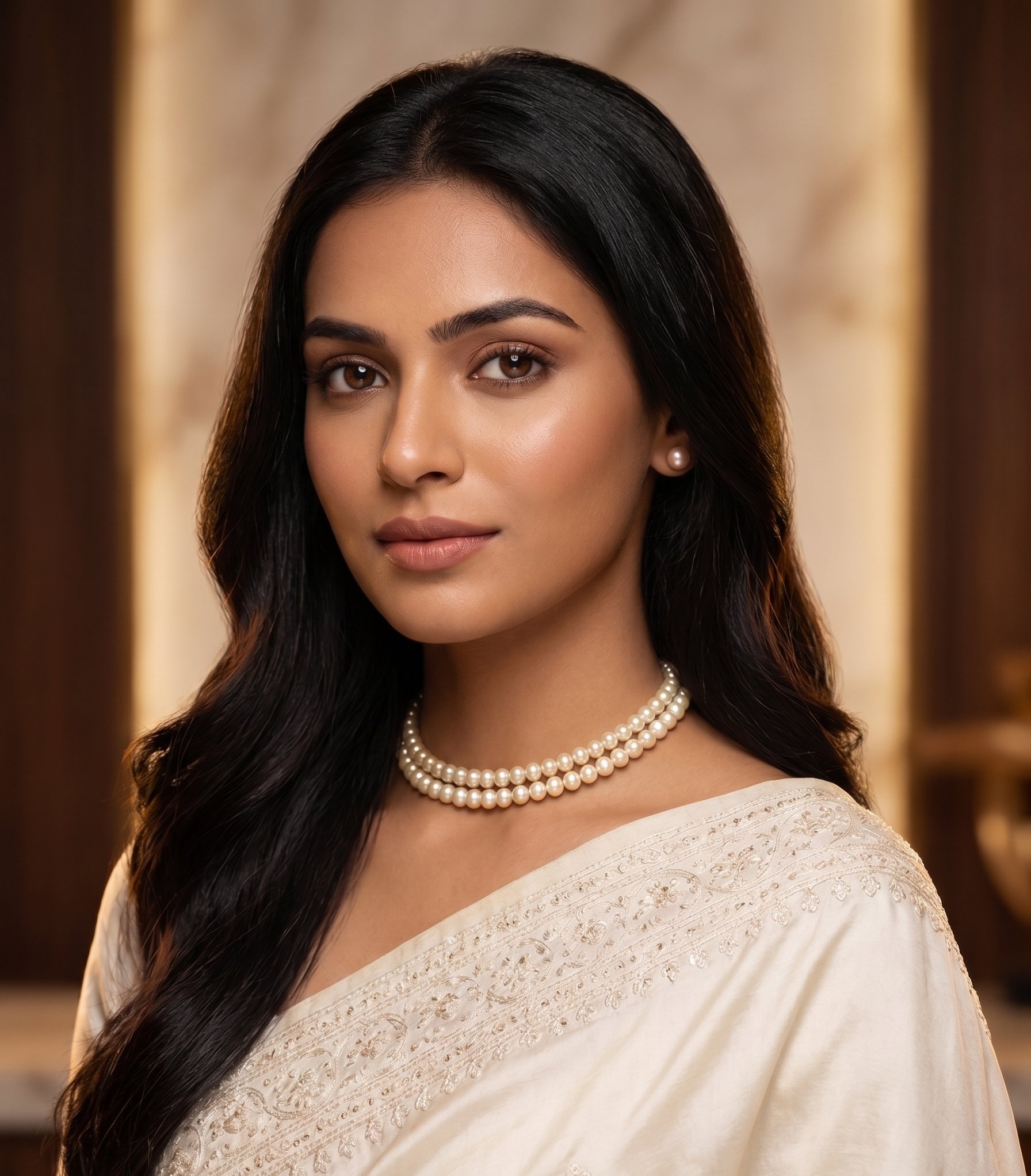 Silver Grace Freshwater Pearl 2 Line Choker
