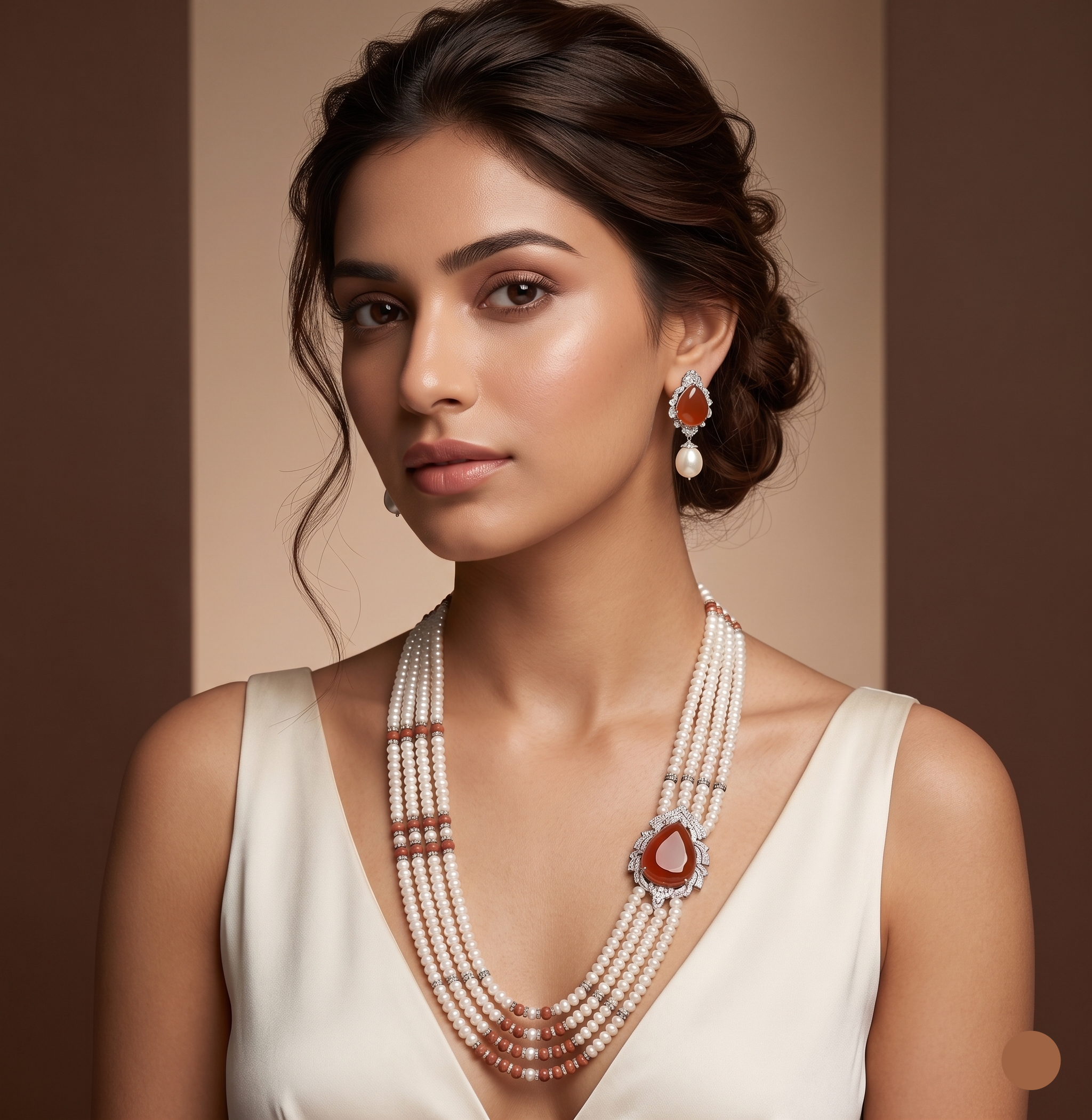 Pearls Broach set 