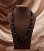 Noir Facet Single-Strand Necklace