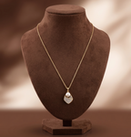 Golden Teardrop Pearl Pendant Chain