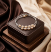 Everyday Peach Freshwater Pearl Silver-Tone Bracelet