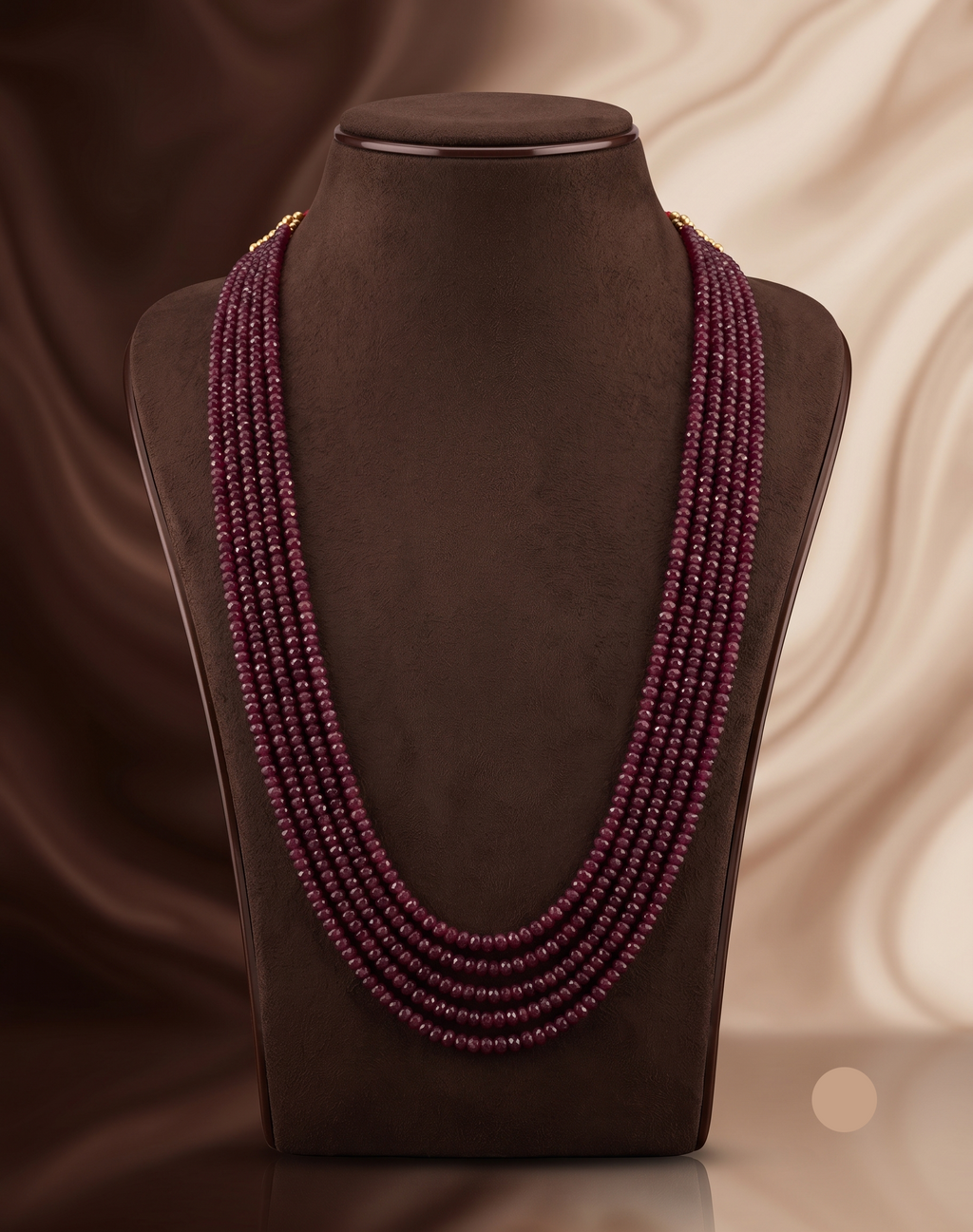 Ruby Aura  Elegant Multi-Layered Red Beaded Necklace