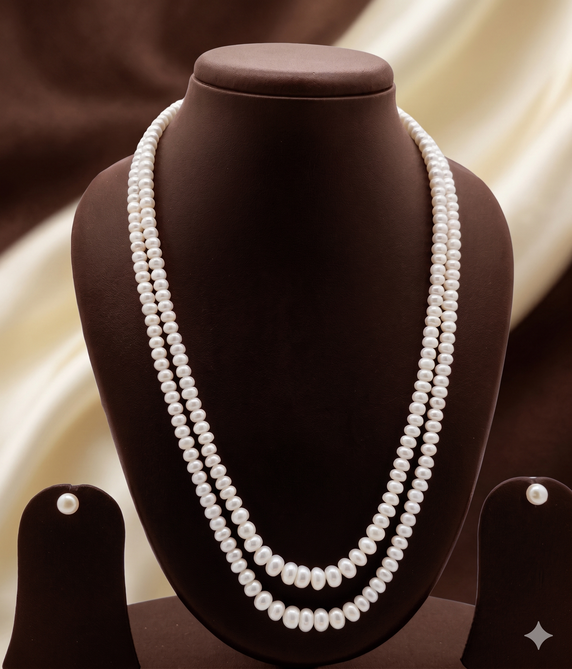 Double-Strand Freshwater Pearl Necklace Set