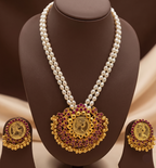 Two Line Freshwater Pearl Pendant Necklace Set
