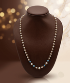 Freshwater Pearl Taar Mala with Turquoise Beads