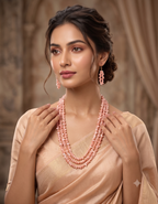 3 line rice pearls orange