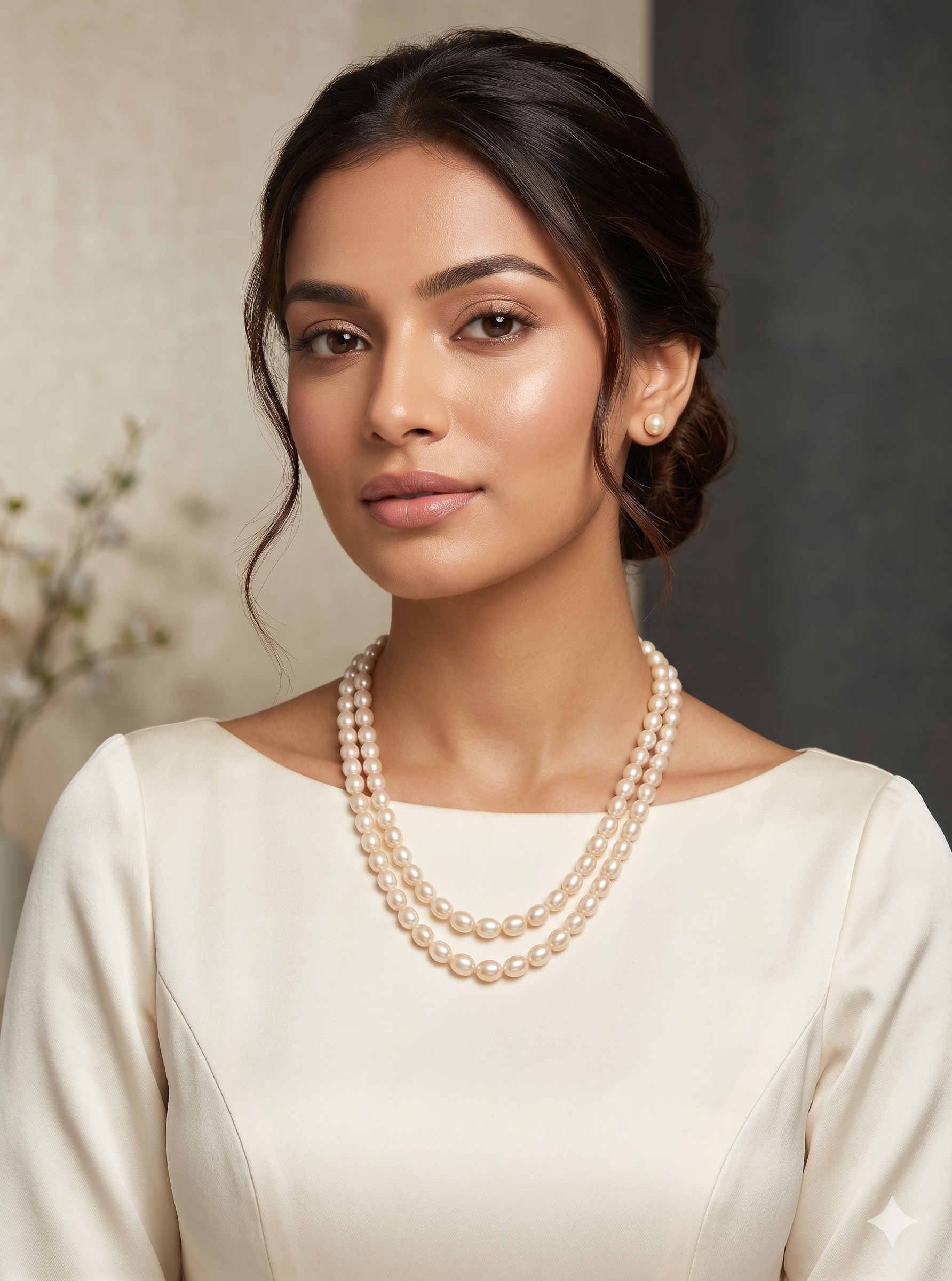 Classic Twin-Strand Freshwater Pearl Necklace Set
