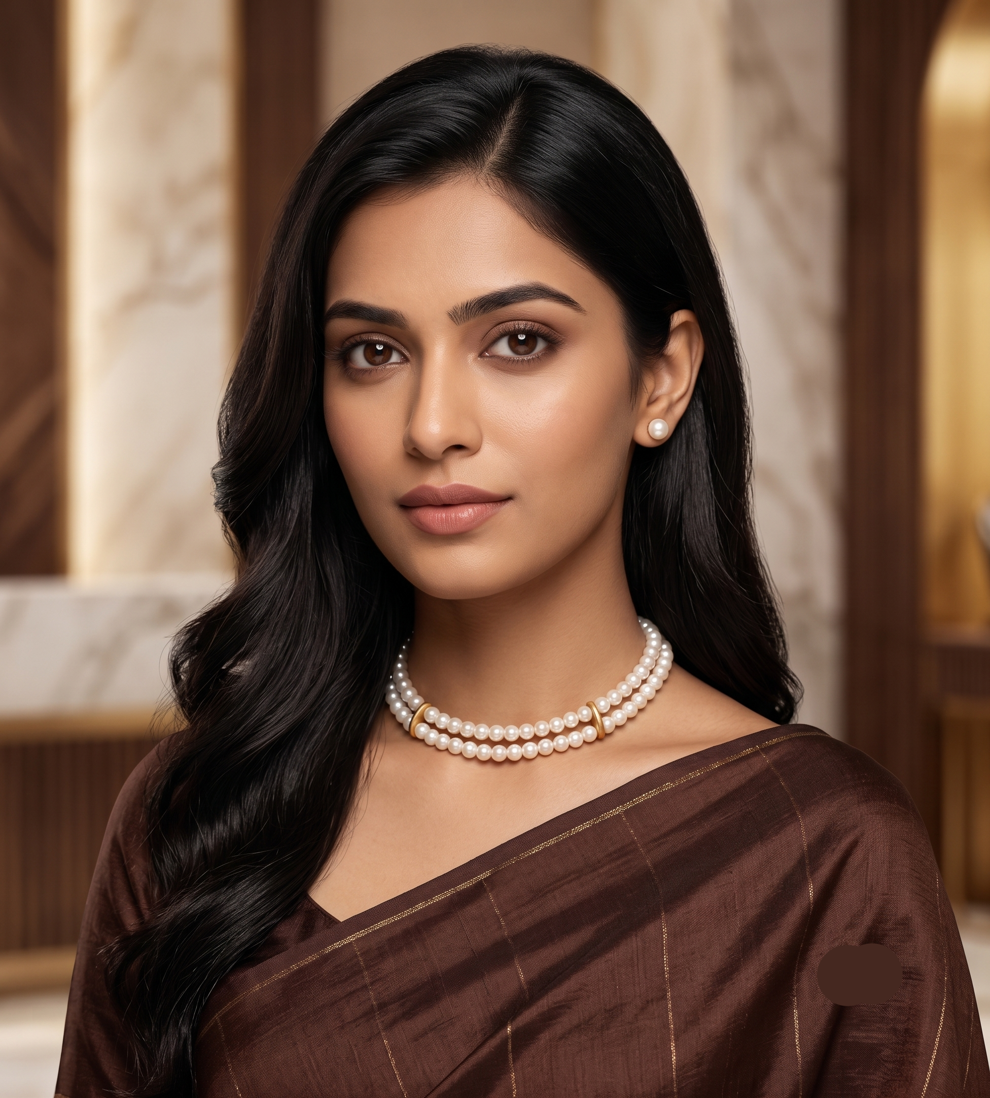 Classic Elegance Double-Strand Pearl Choker Set
