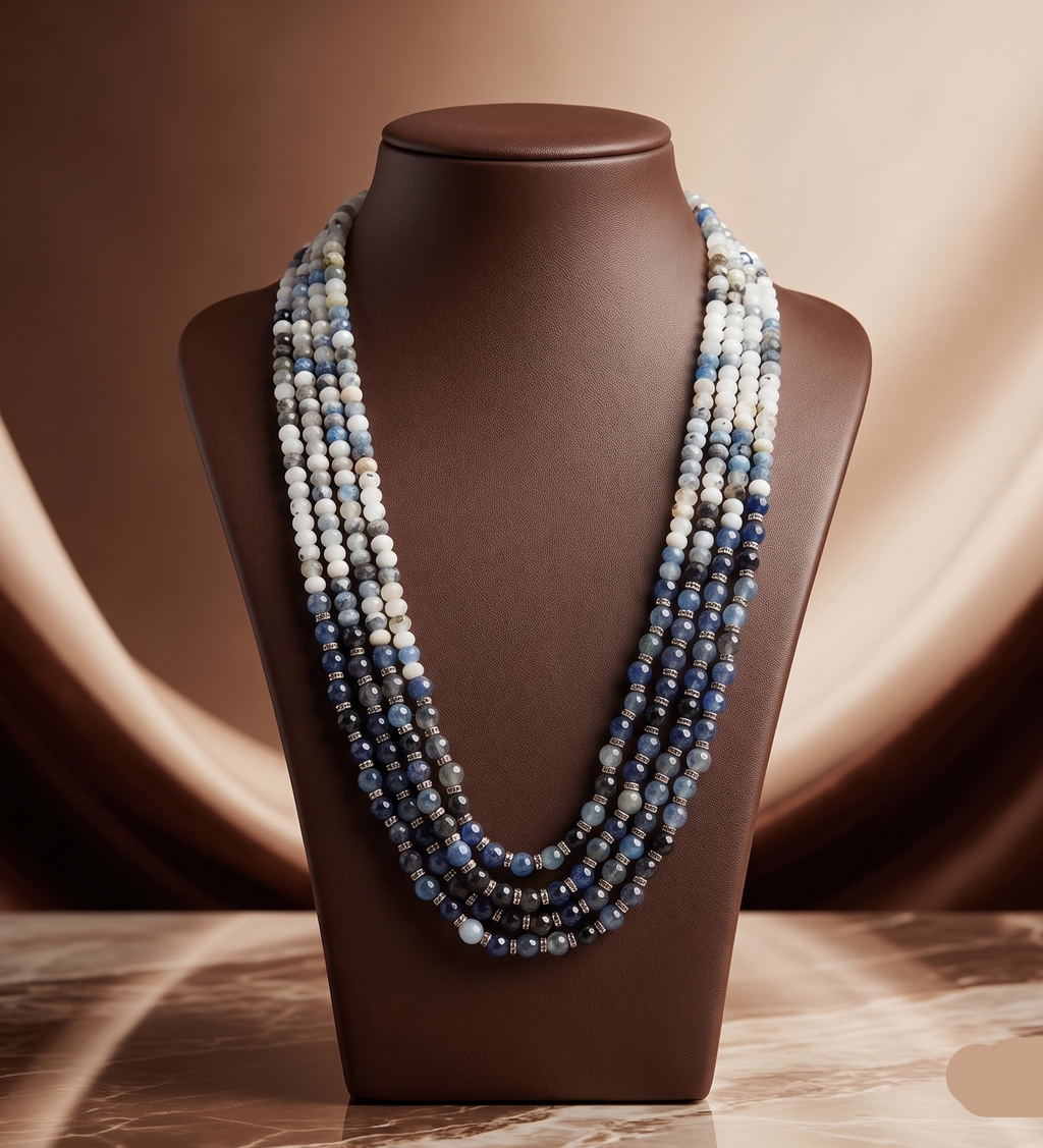 Ocean Mirage Multi-Strand Beaded Fancy Pendent Set