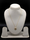 Gold tone heart pendant chain necklace for women