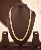 Golden Grace Multi-Strand Freshwater Seed Pearl Necklace Set
