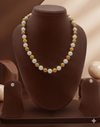Golden & White Harmony Single-Line Freshwater Pearl Necklace Set