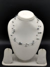 Grey freshwater pearl fancy mala necklace for women
