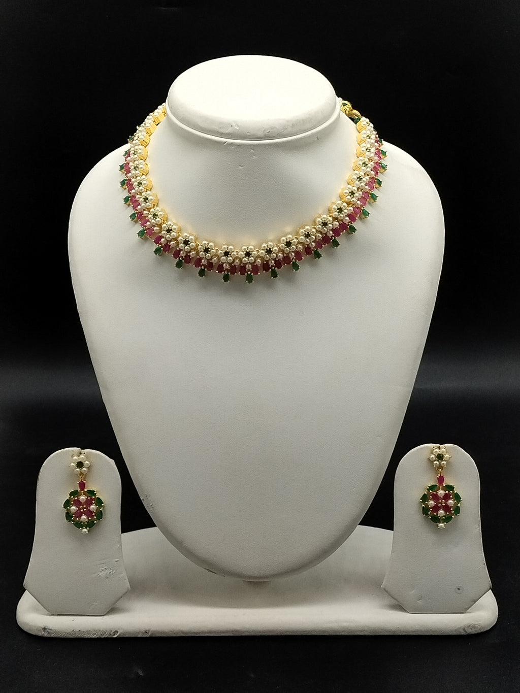 Heritage Pearl designer choker necklace set for women