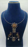Silver Peacock Pendant Necklace