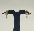 Intricate pearl drop earrings for women