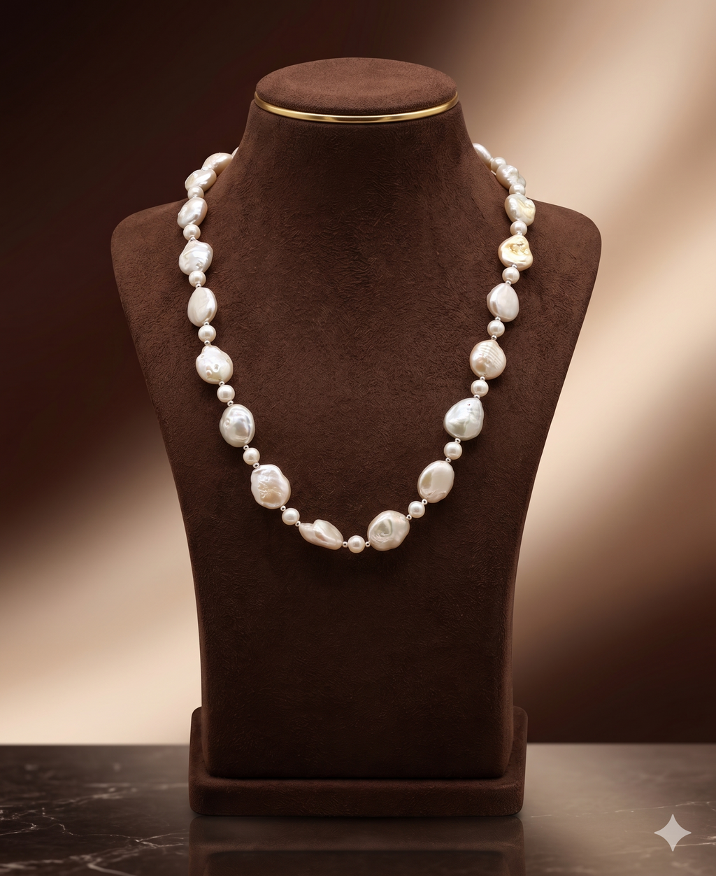 Ivory Whisper Baroque Pearl Necklace