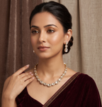 Kundan Style Choker Necklace Set – Elegant AD Designer Jewellery