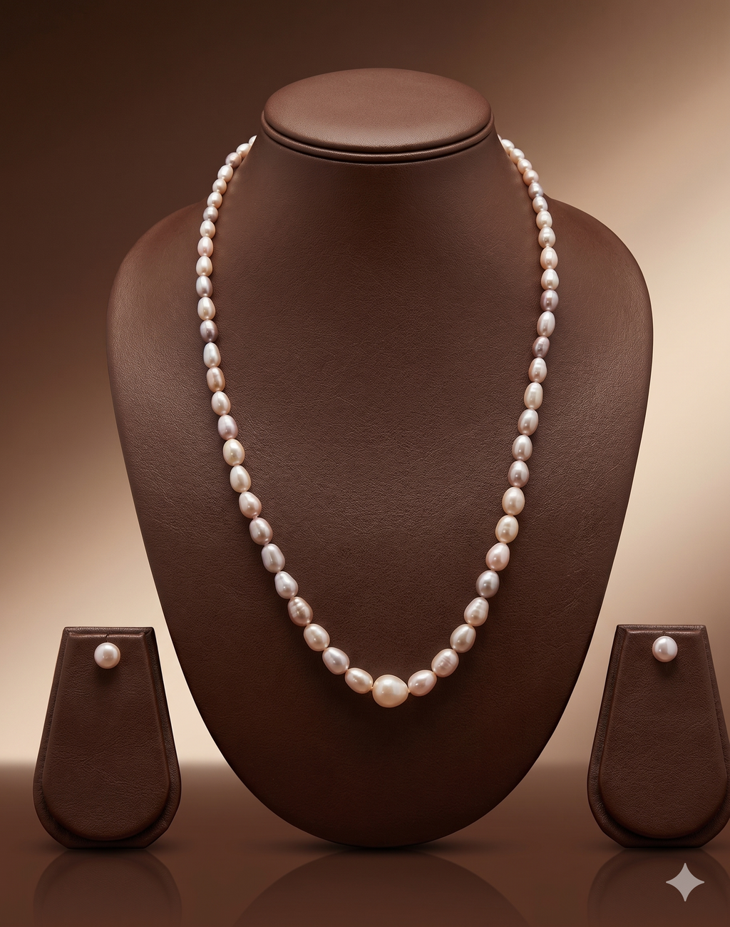 Long-Strand Graduated Freshwater Pearl Necklace & Earrings