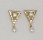 Mango-shaped pearl drop earrings for women