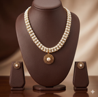 Midnight Pearl Cluster Pendant Set