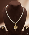 Modern Heirloom One Line Pendant Freshwater Pearl Necklace & Earrings Set