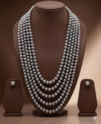 Multi-Strand Freshwater Pearl Necklace & Earrings Set