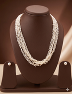Multi-Strand Freshwater Rice Pearl Necklace Set