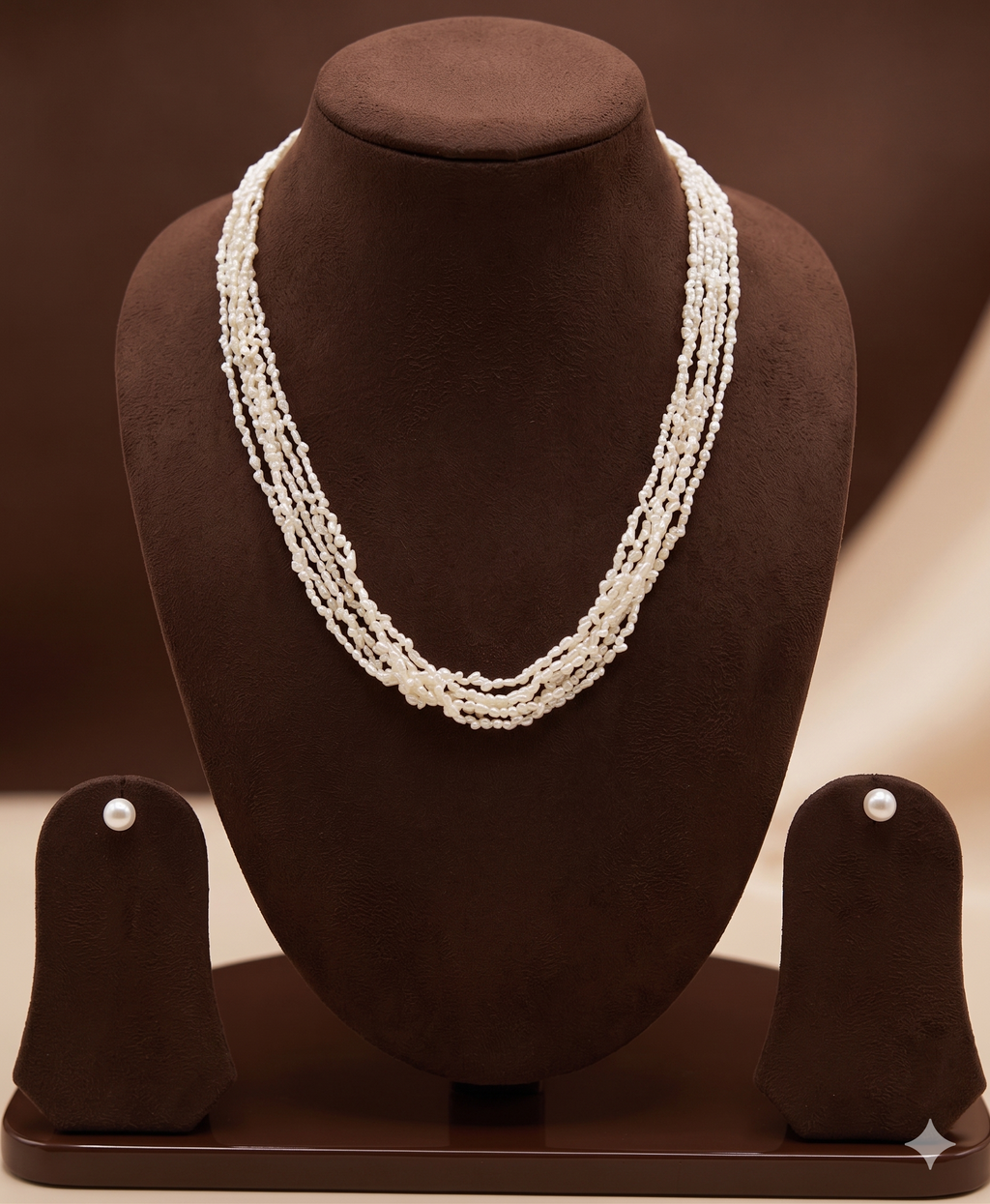 Multi-Strand Freshwater Rice Pearl Necklace Set