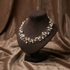 Multi-colour freshwater pearl layered floating necklace for women