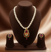 Multicolor Gem Freshwater Pearls Pendant Set