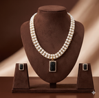 Noir Elegance Freshwater Pearl Necklace Set