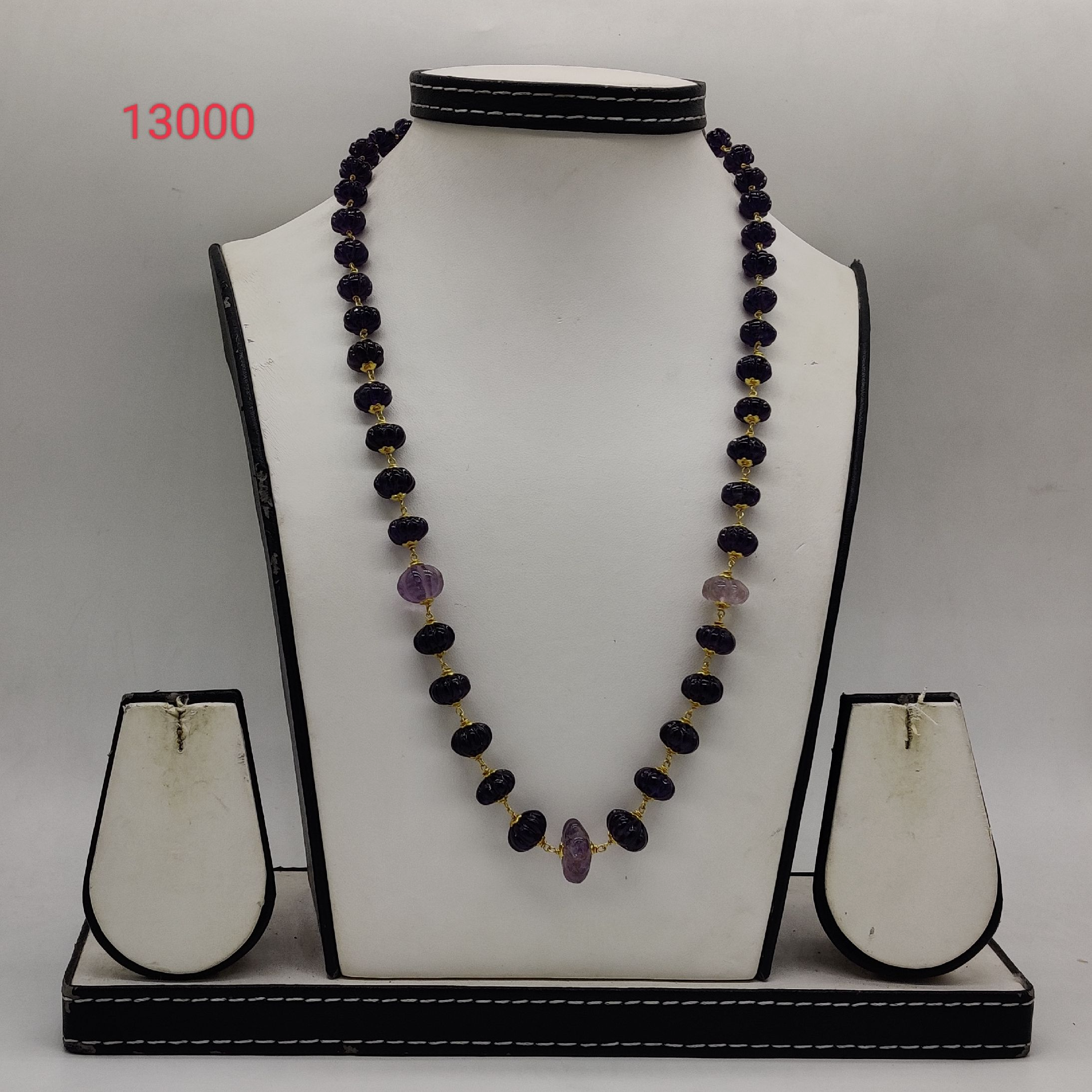 Amethyst Noir Fancy Pearls Necklace
