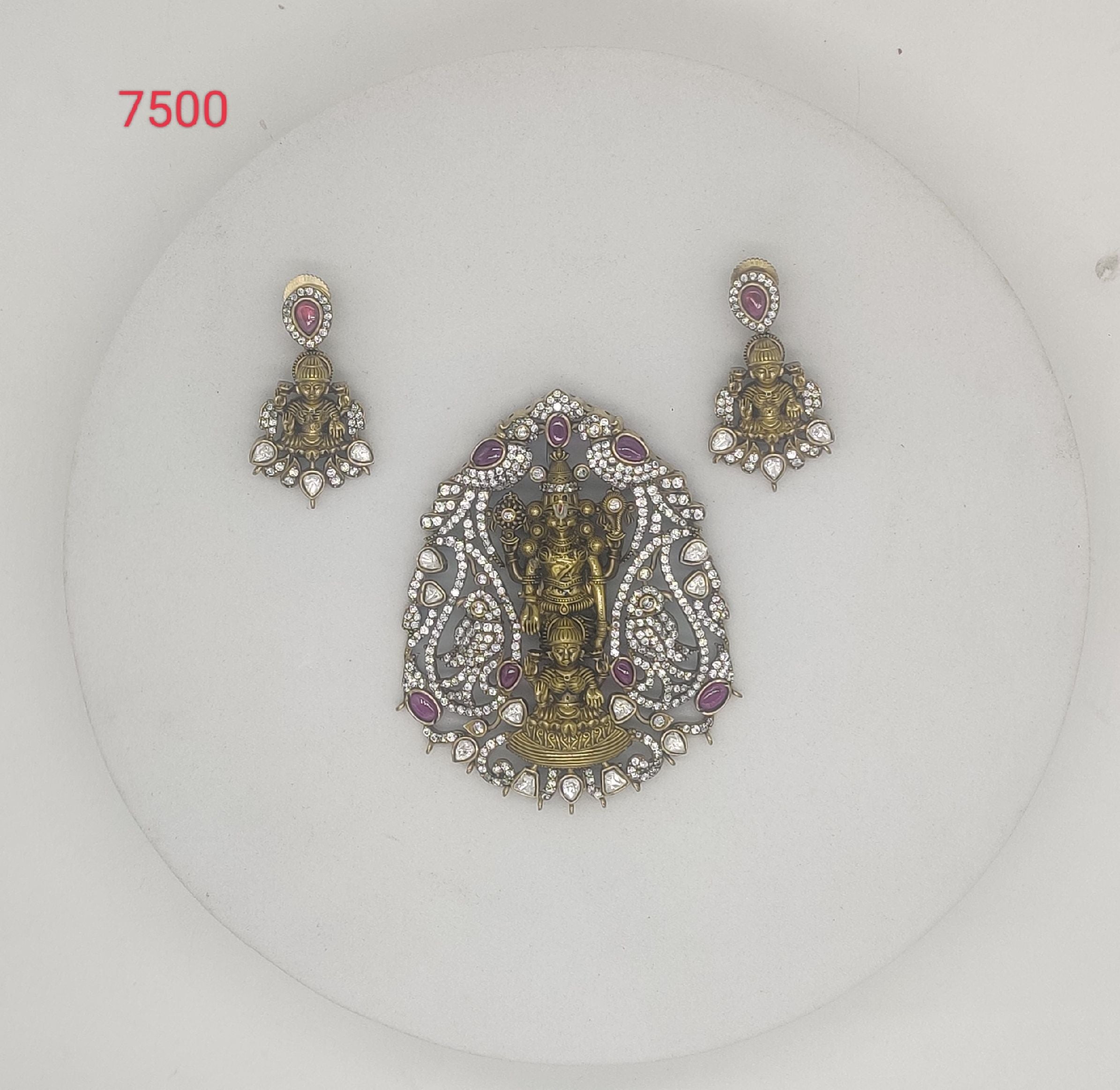 Balaji Dual Glory CZ Pendent Set