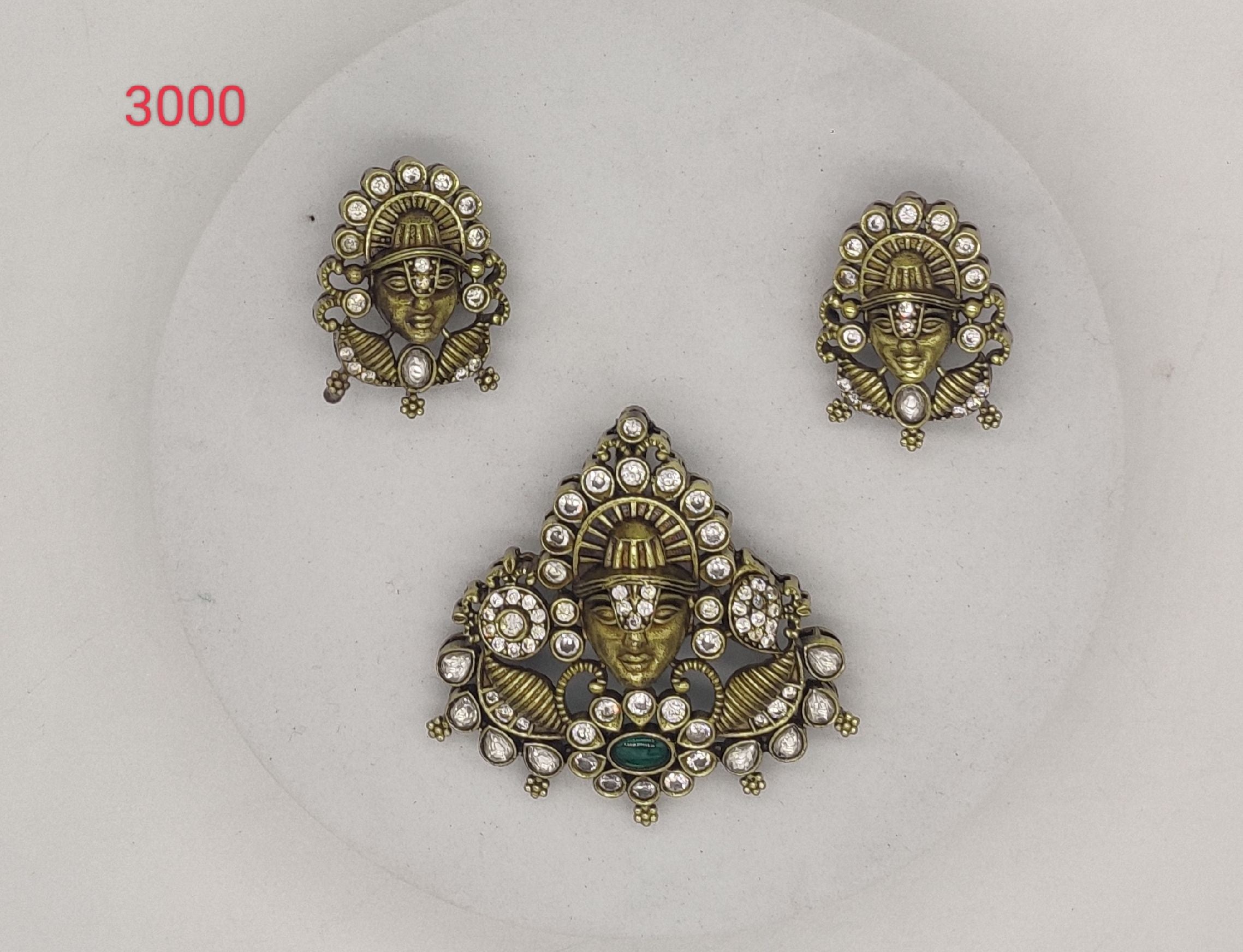 Ganesha Grace CZ Pendent Set