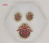 Peacock Bloom CZ Pendent Set