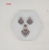 Pearl Tassel Bloom CZ Pendent Set