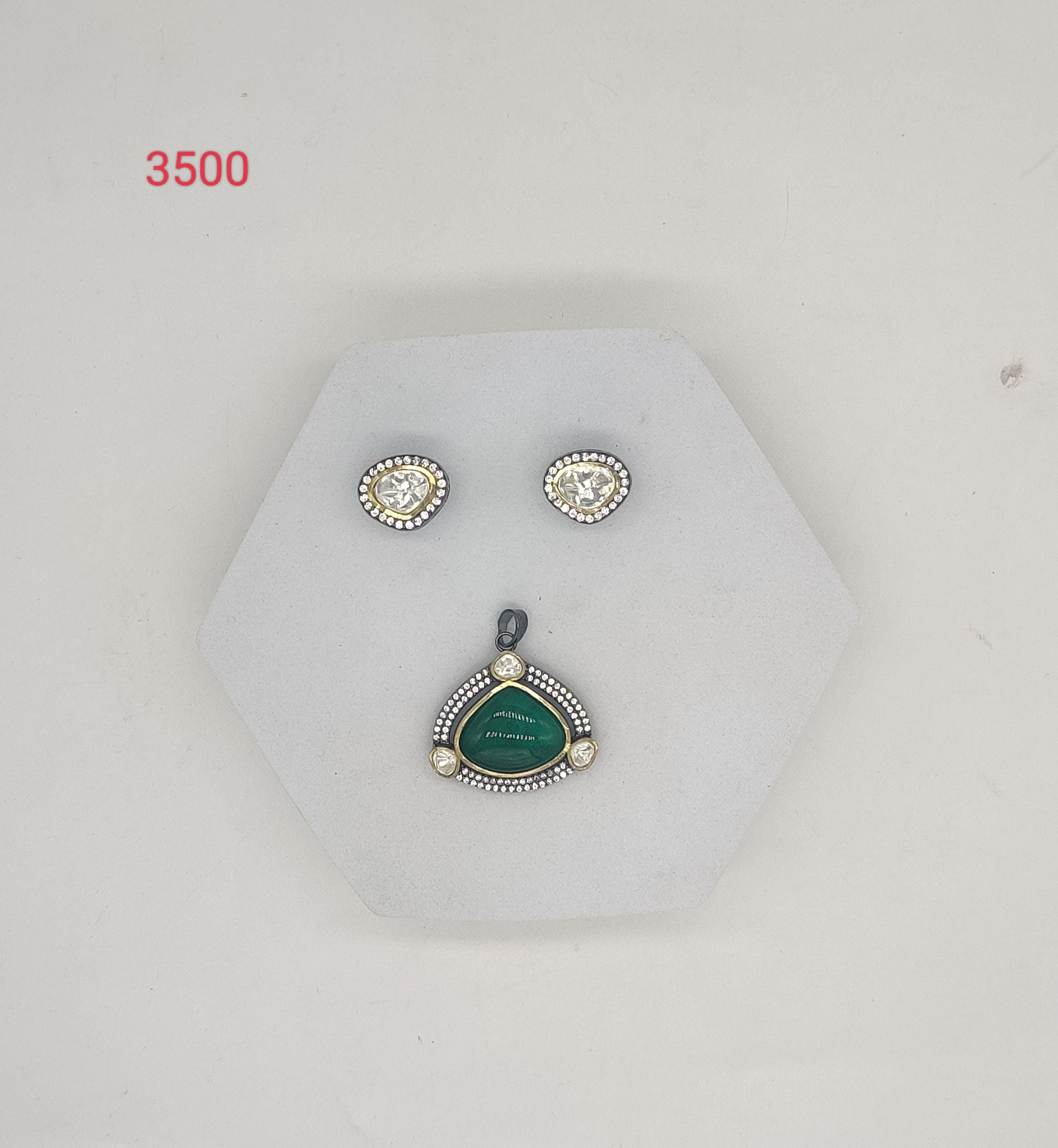 Mystic Triad CZ Pendent Set