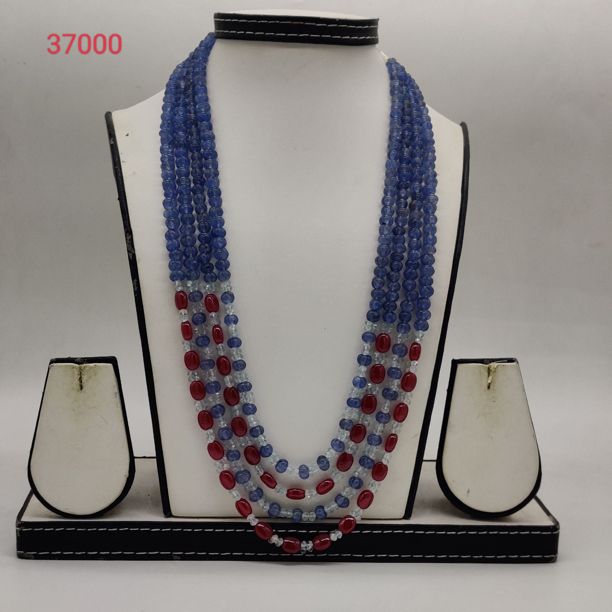 Cascading Twilight Beaded Statement Fancy Pendent Set