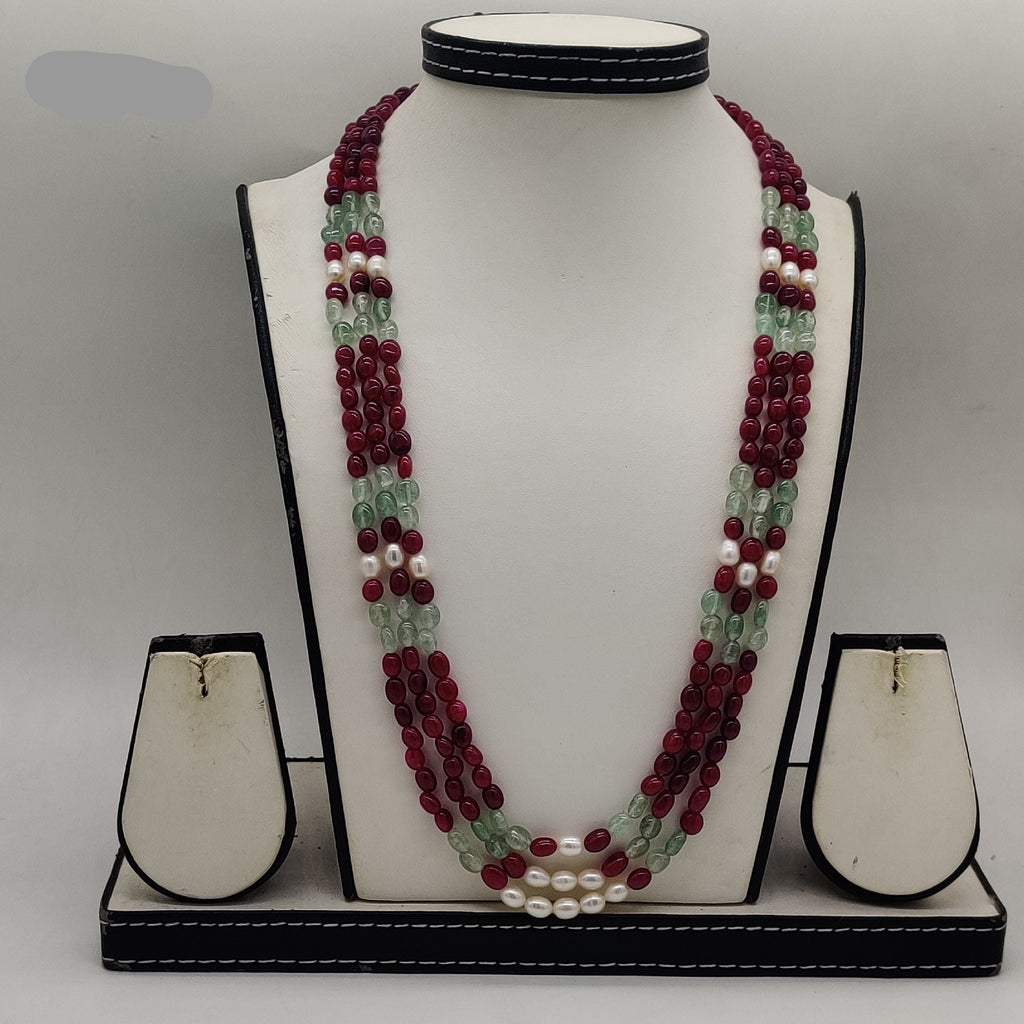 Vibrant Tradition Pearl Bead  Fancy Pendent Set