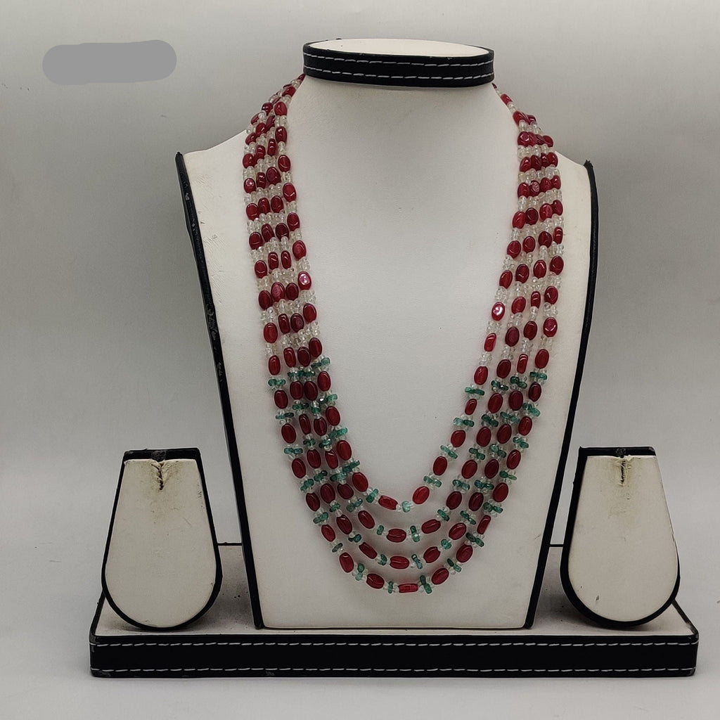 Regal Harmony Multi-Strand Beaded  Fancy Pendent Set