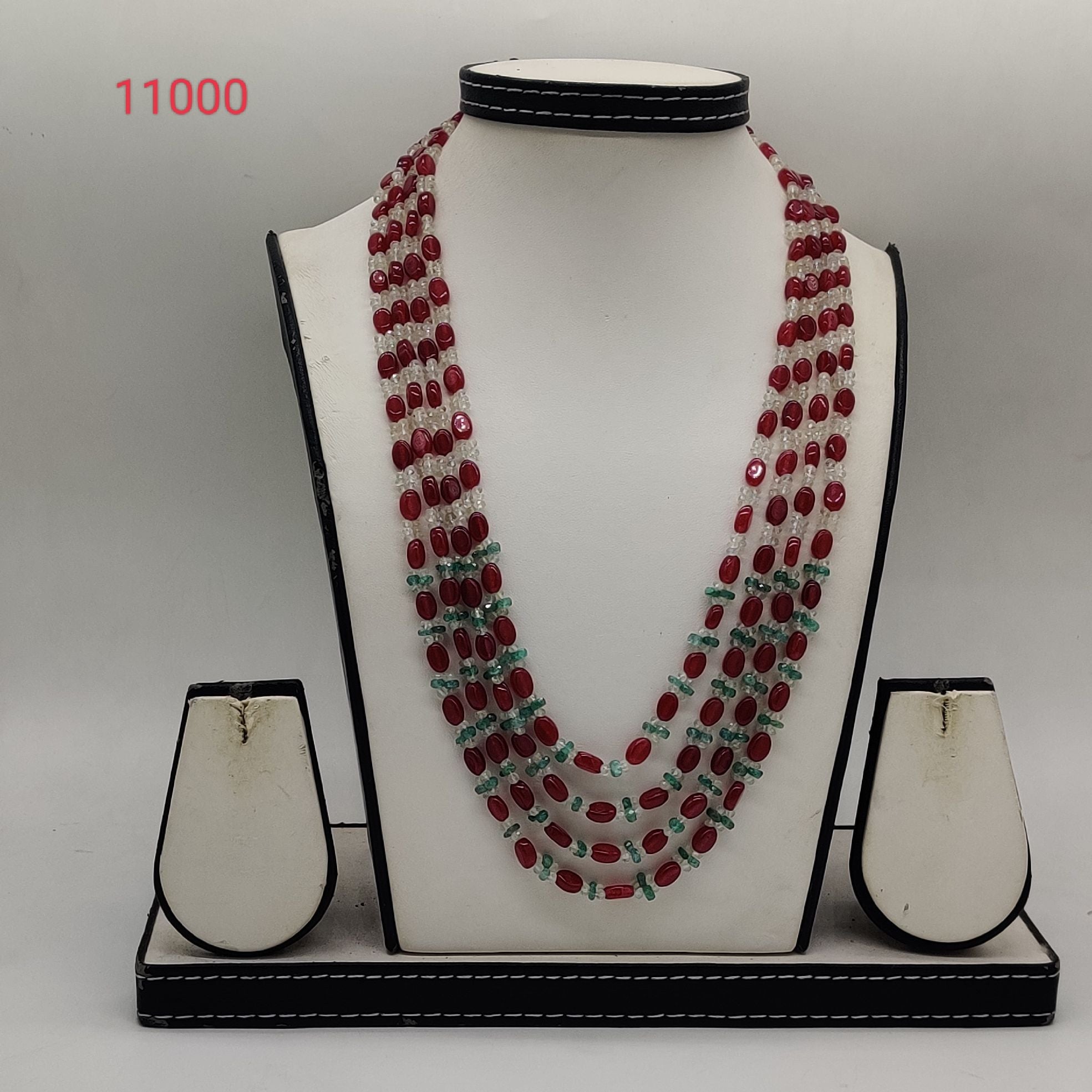 Regal Harmony Multi-Strand Beaded  Fancy Pendent Set
