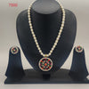 Multicolour gemstone freshwater pearl necklace and earrings set for women