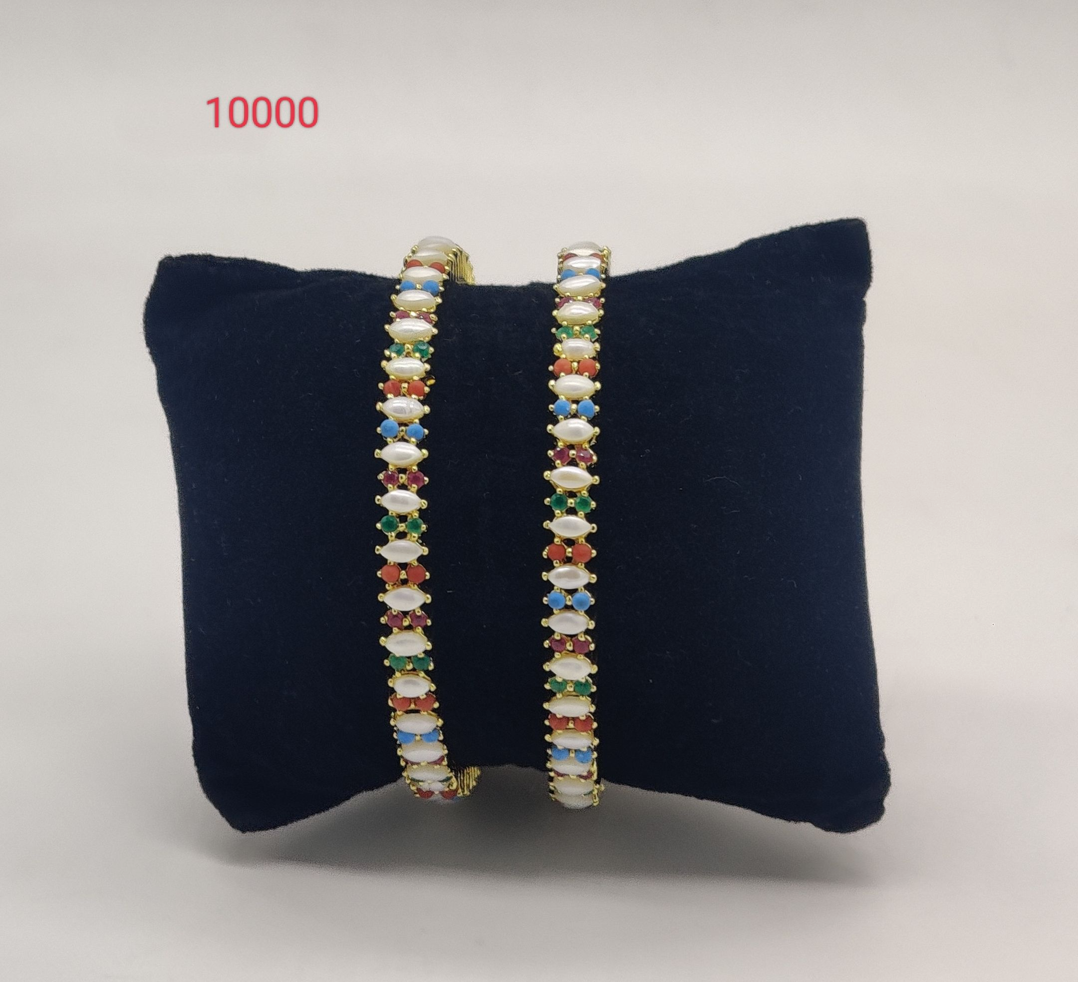 Pearl Radiance Stone Bangles