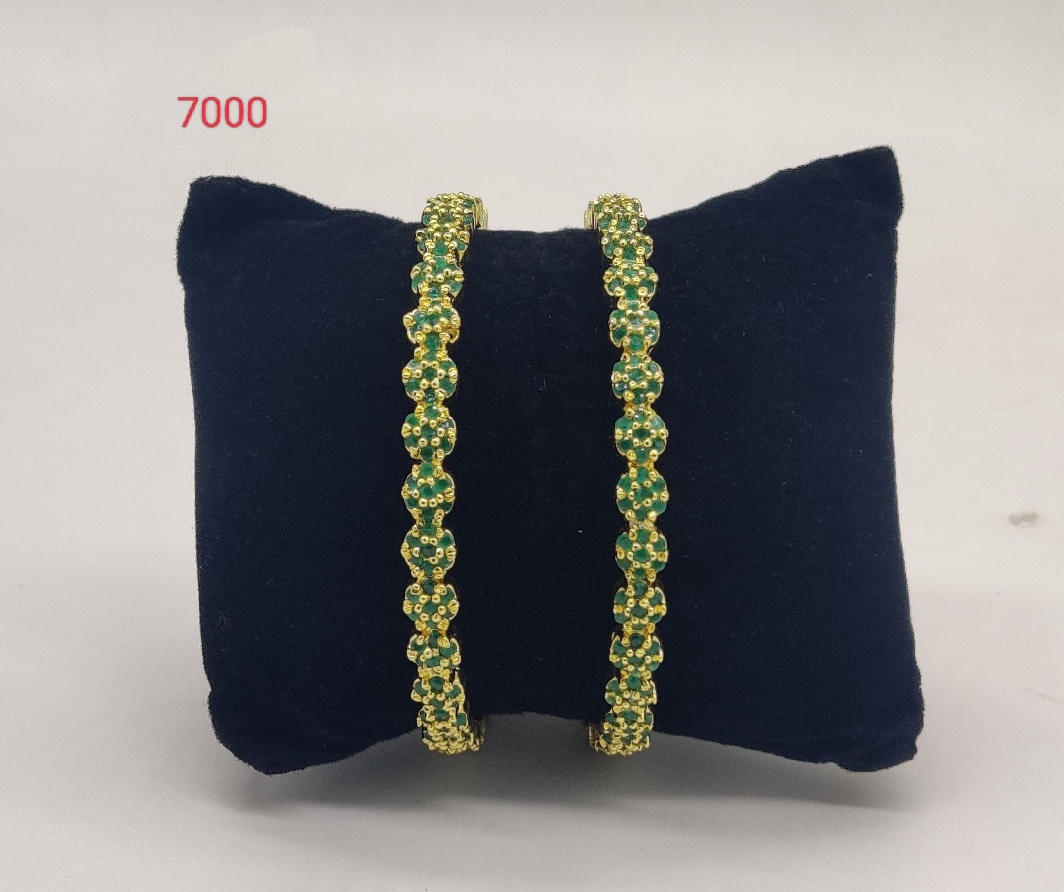 Spiral Green Radiance Bangles