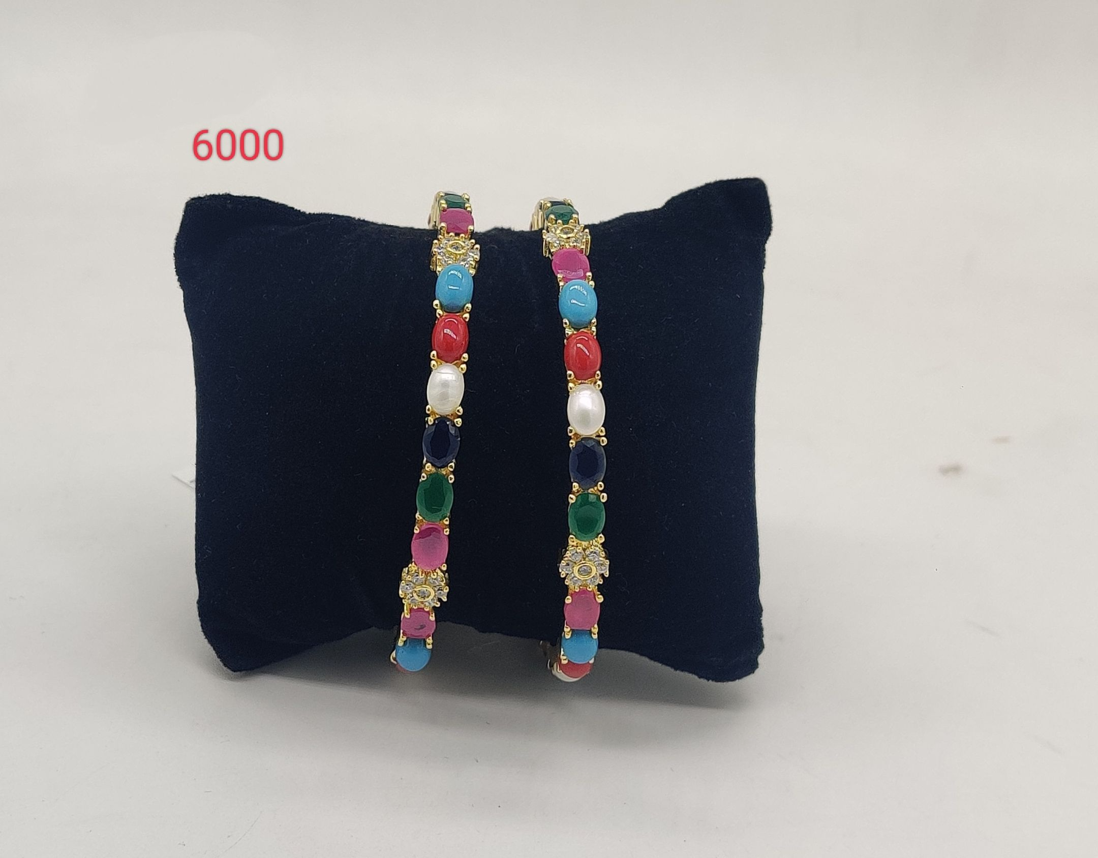 Navratna Pearl Heritage Bangles