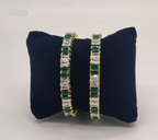 Emerald-Crystal Regal Bangles