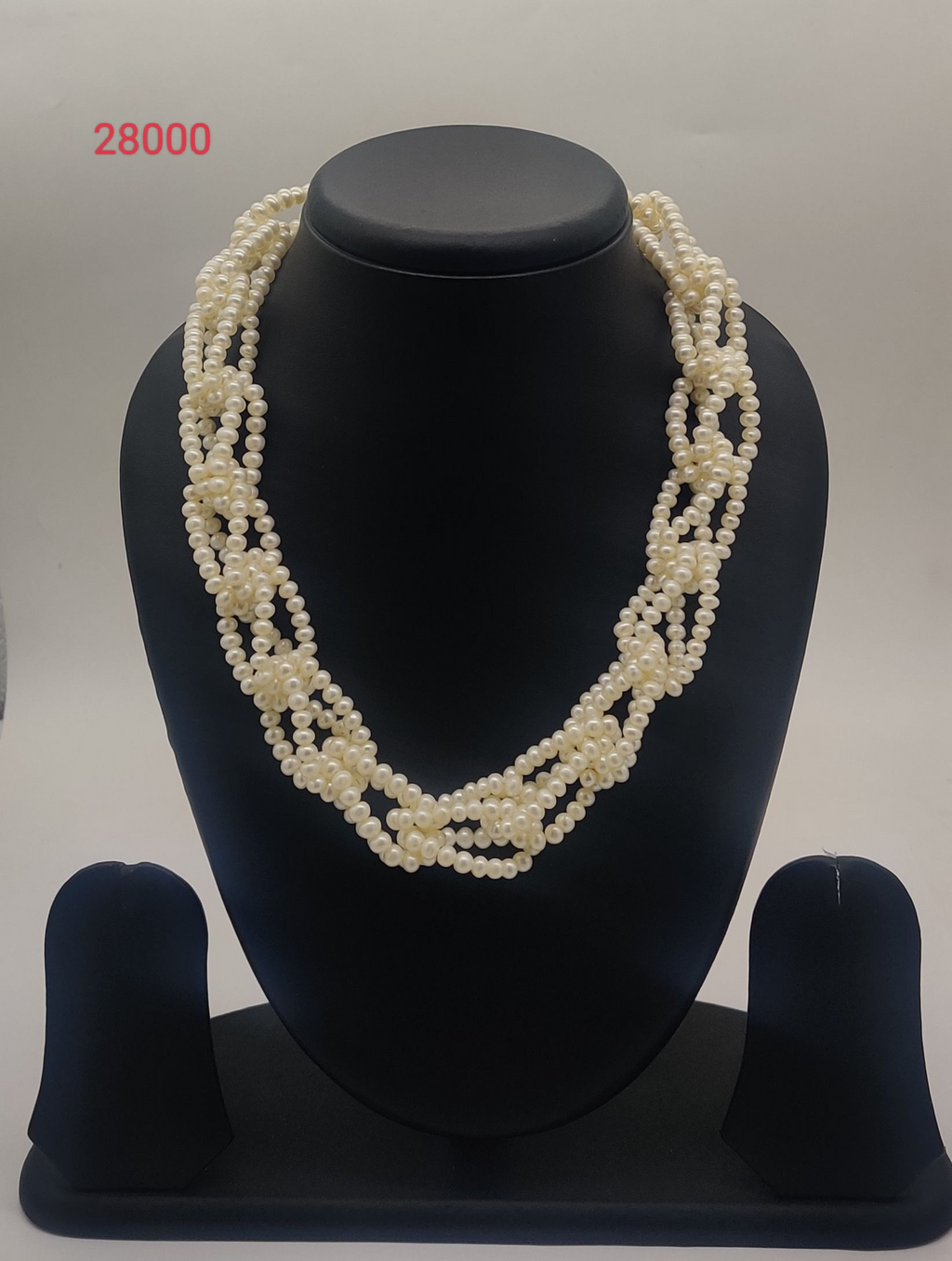 Braided Freshwater Pearl Statement Necklace