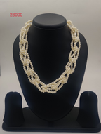 Braided Freshwater Pearl Statement Necklace