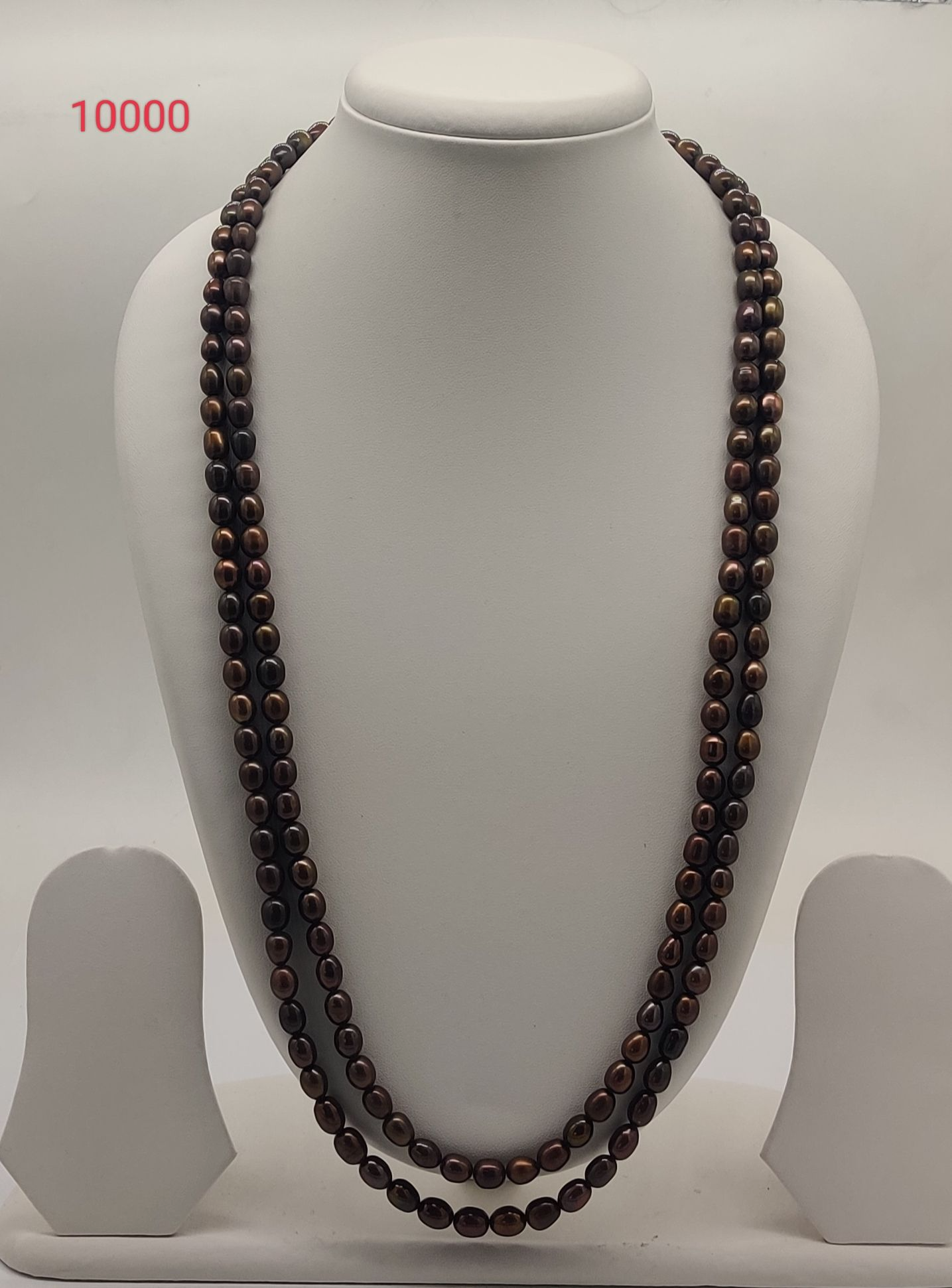 Noir Twin Strand Freshwater Pearl Necklace